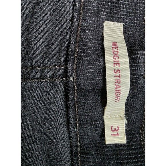 Levis Corduroy Pants Women Size 31" Brown Wedgie Straight  Button Fly Stretch - Picture 6 of 9